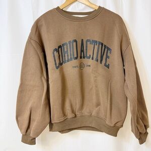 Corio Active Varsity Crew Chocolate Brown Small